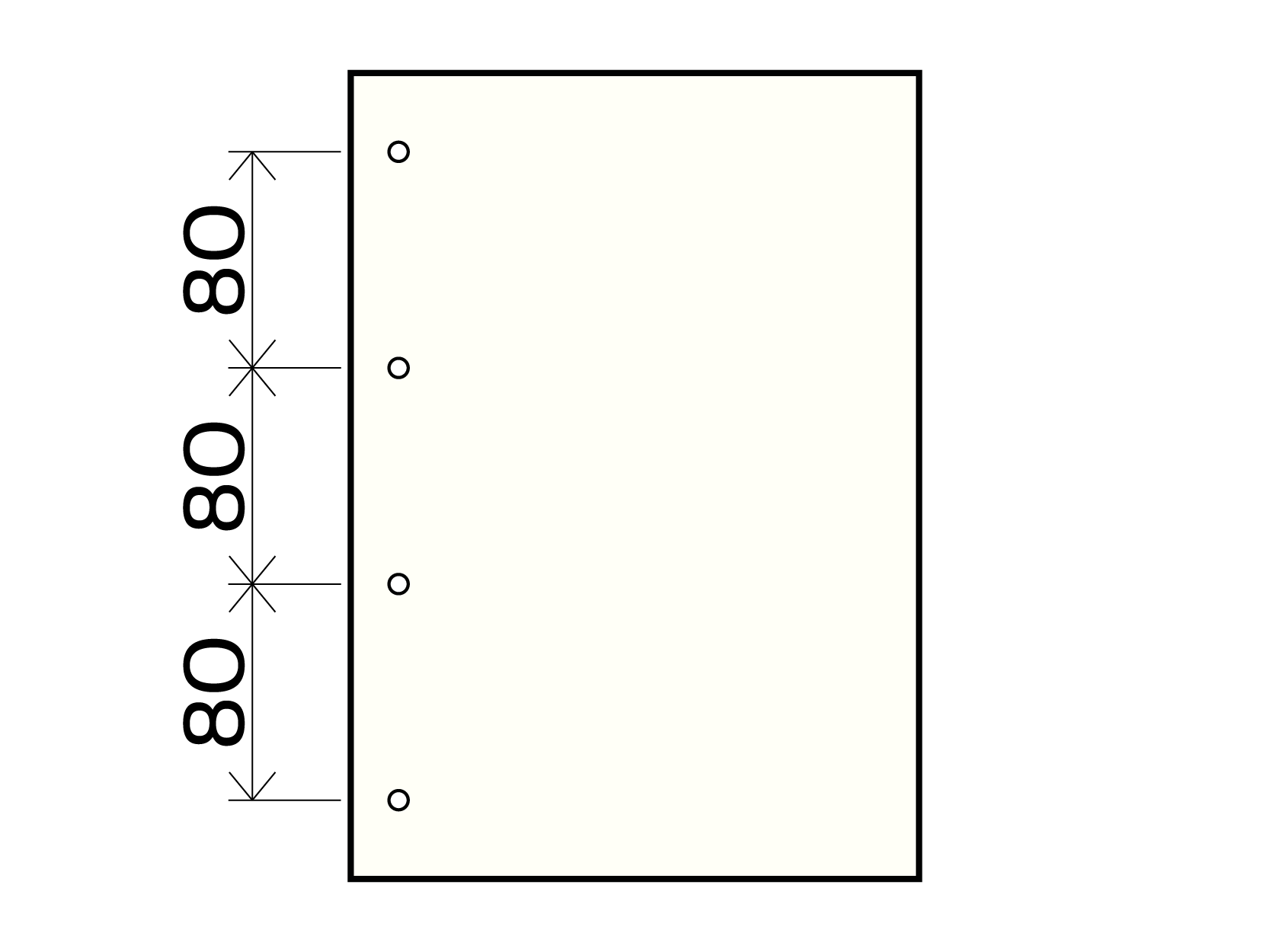 Клеевые блокноты на 100 листов с четырьмя отверстиями