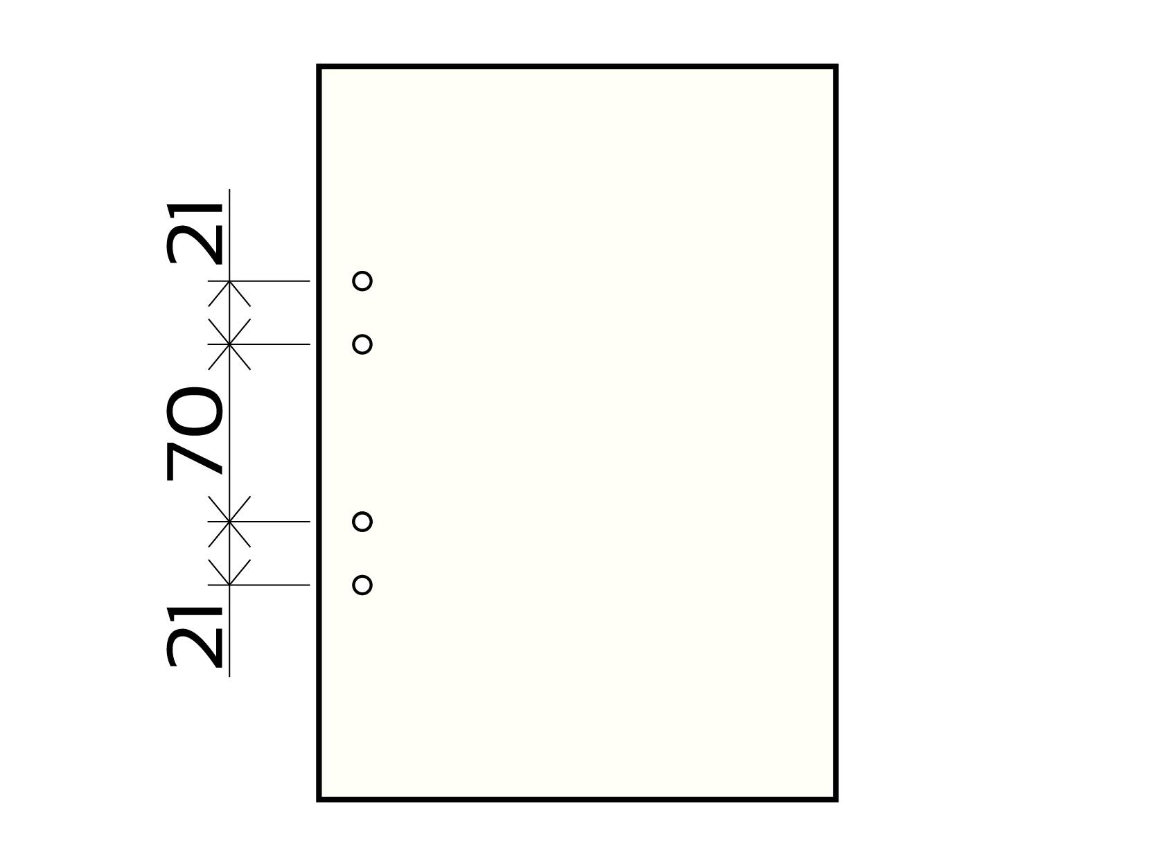 Клеевые блокноты на 100 листов с четырьмя отверстиями (SE)