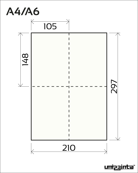 Double-sided perforated flyer A4/A6
